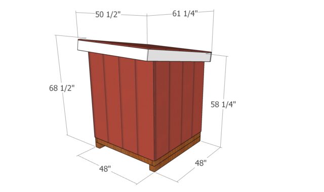 4x4 generator shed plans - dimensions