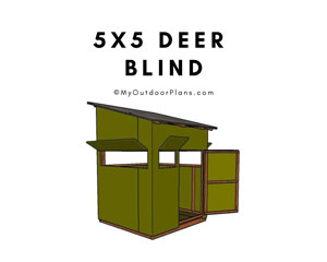 5×5-deer-blind-FI | HowToSpecialist - How To Build, Step By Step DIY Plans