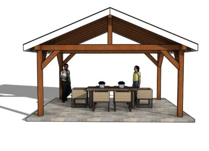 16x12 pavilion plans - front view