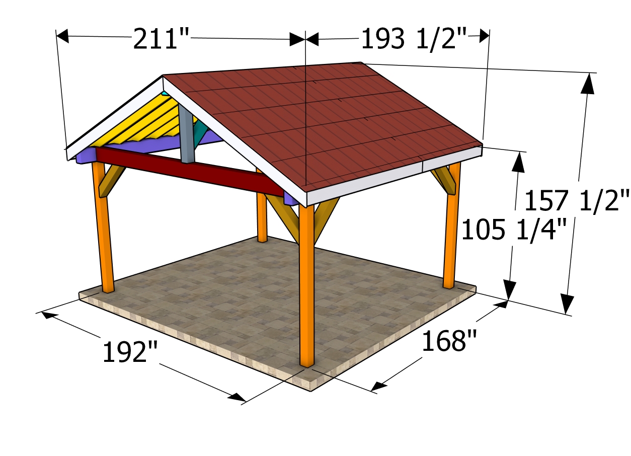 16x14 Pavilion Plans 