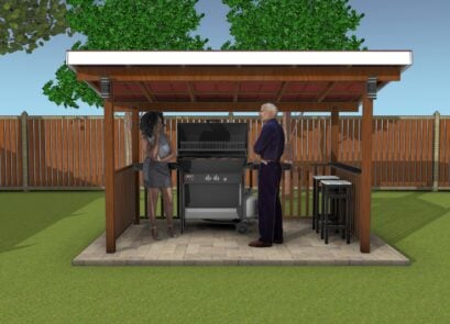 6x10 grill gazebo - front view