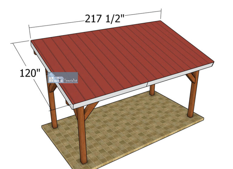 8×16 Lean to Grill Gazebo – DIY Plans | HowToSpecialist