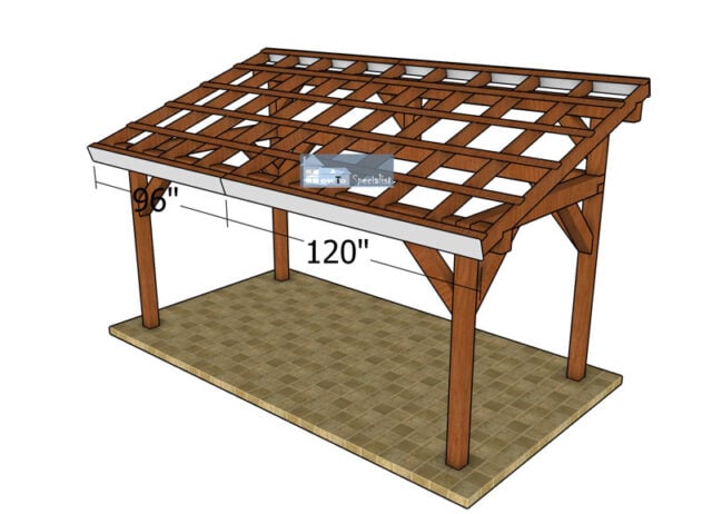 8×16 Lean to Grill Gazebo – DIY Plans | HowToSpecialist