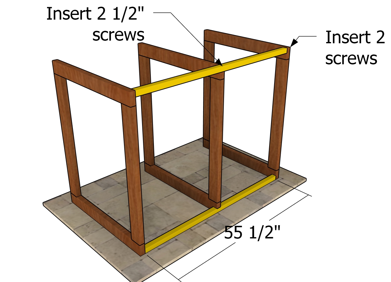 Assembling the frame of the shed