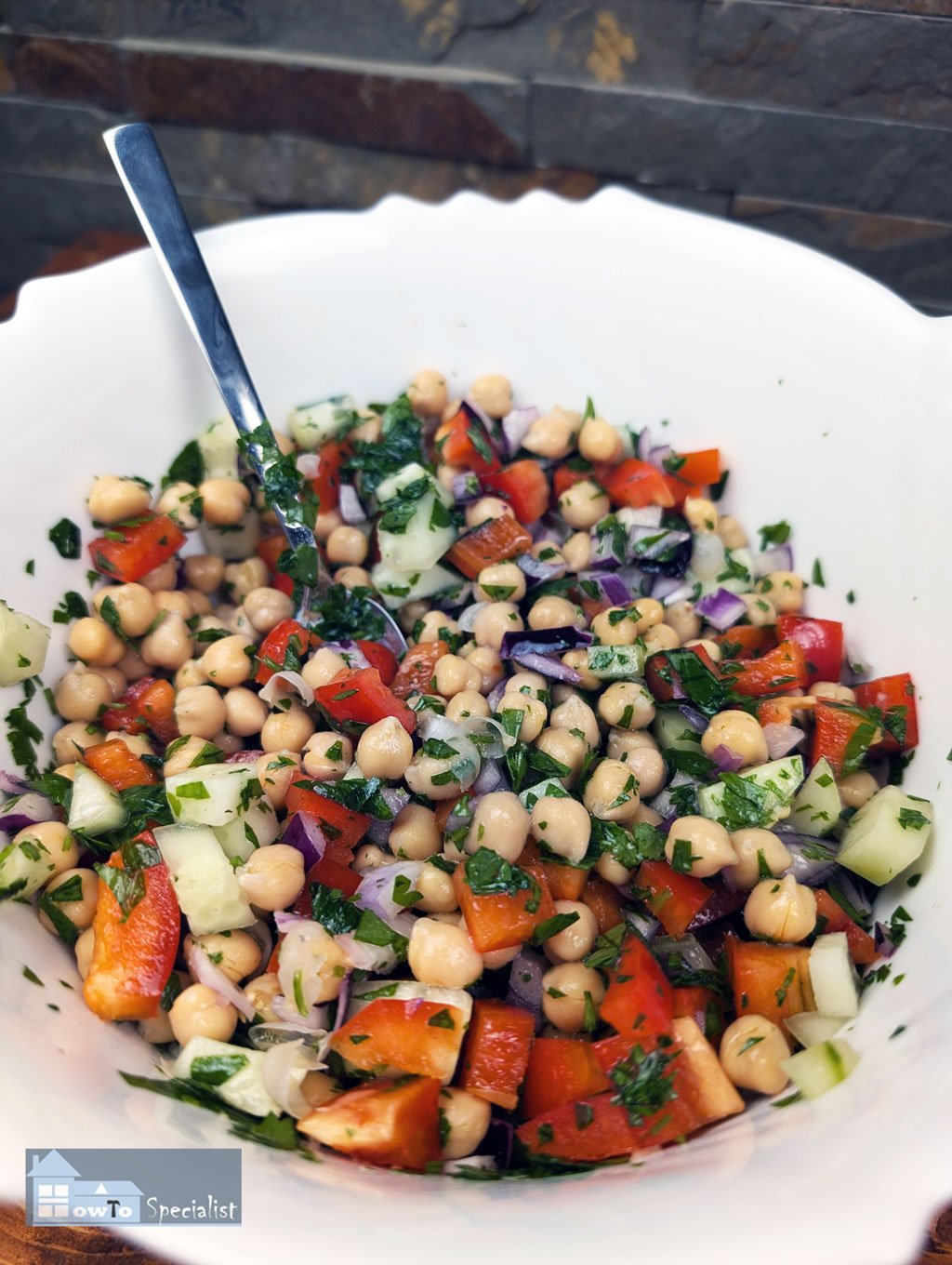 Mixing-the-chickpea-salad