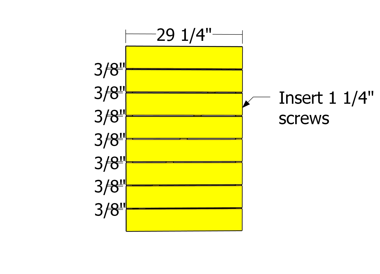 Slats for the double doors