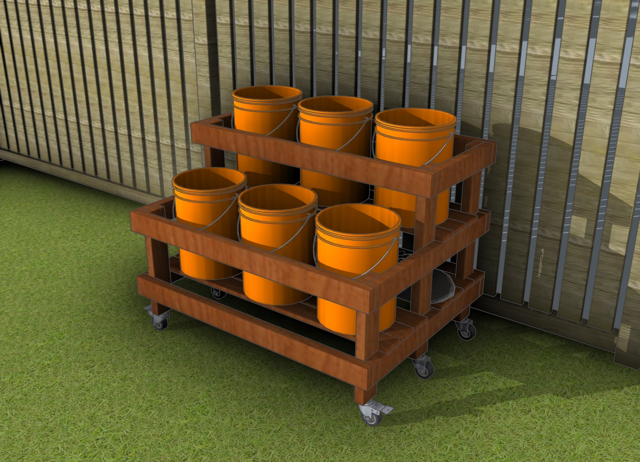 5 gallon bucket garden stand - 6 buckets