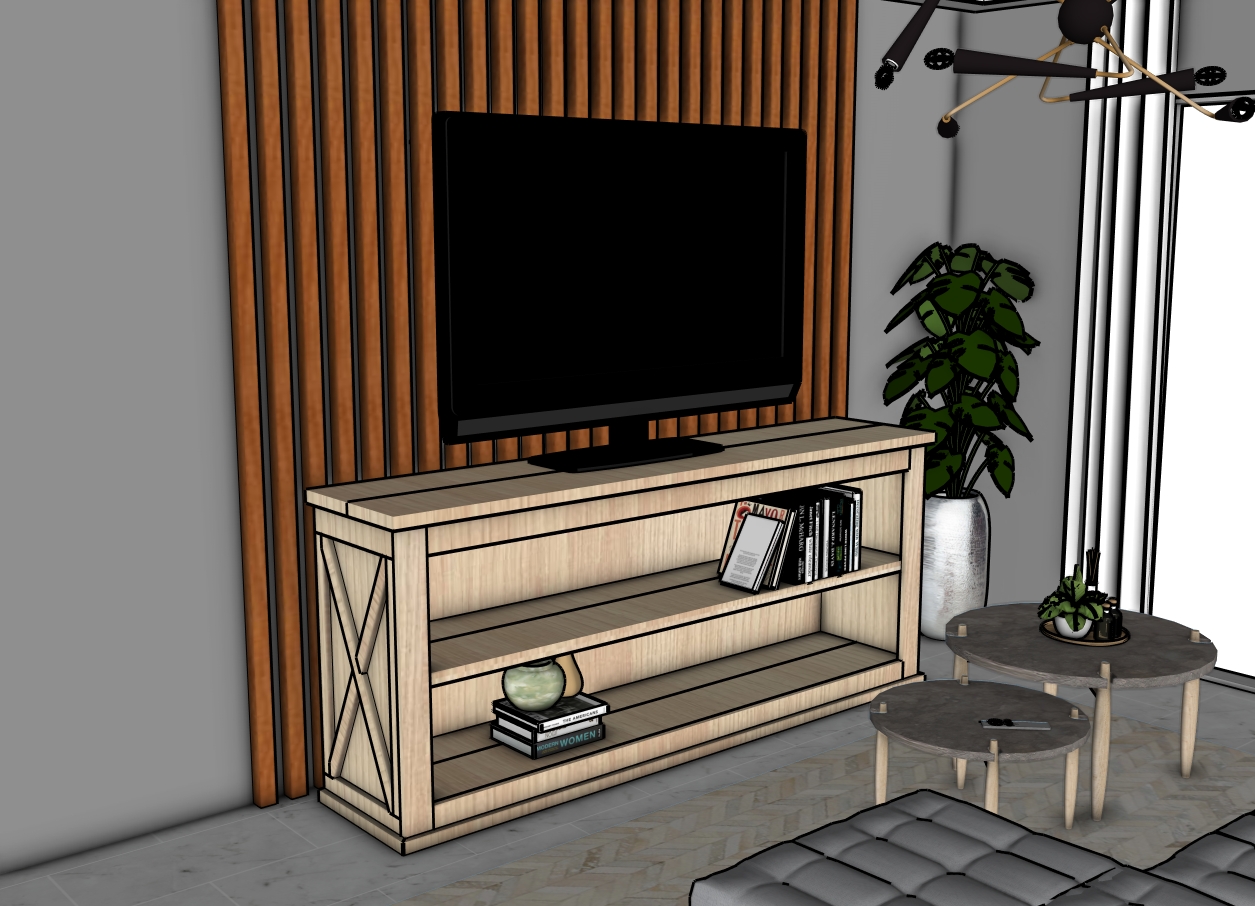 Farmhouse TV Stand plans