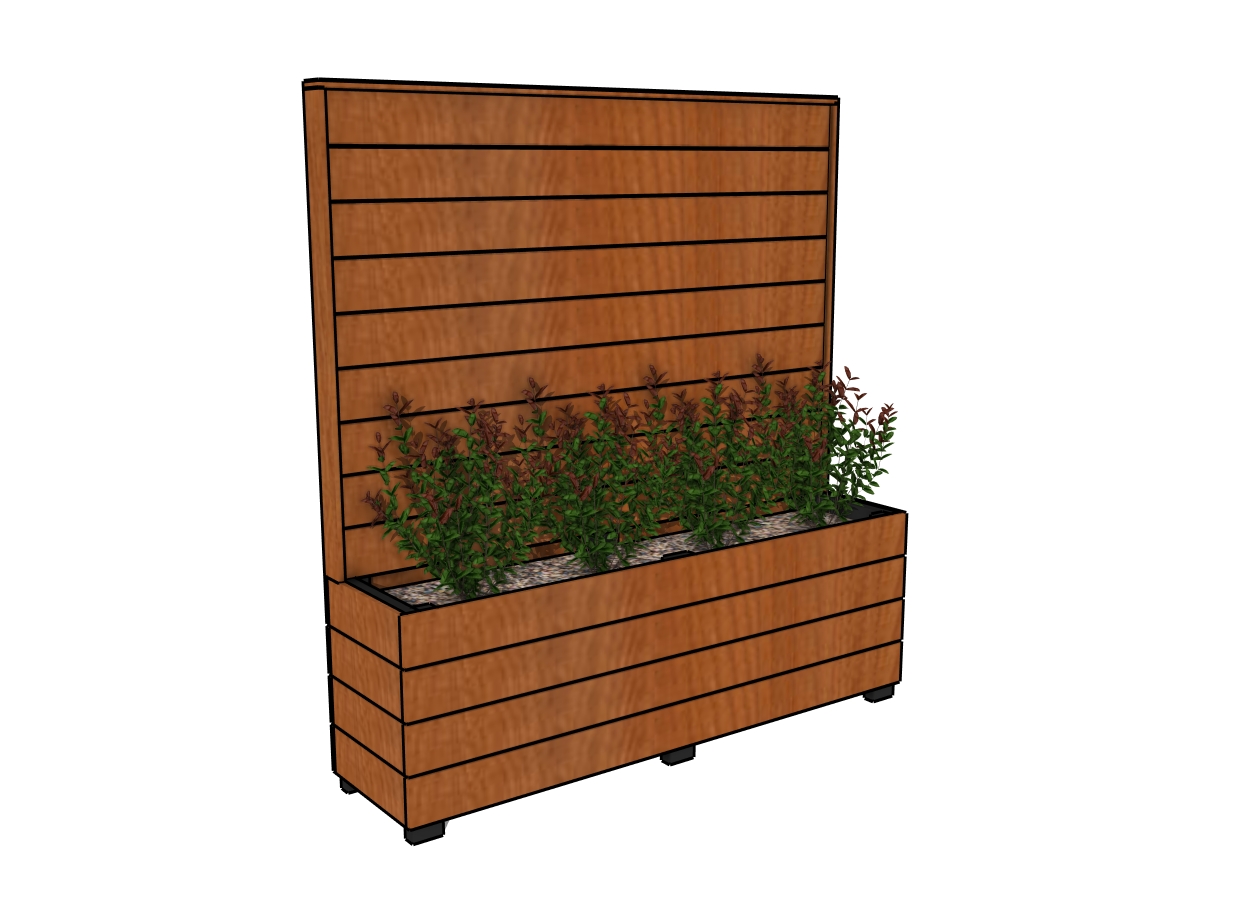 DIY Privacy planter box plans