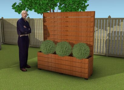 Free plans for a privacy planter