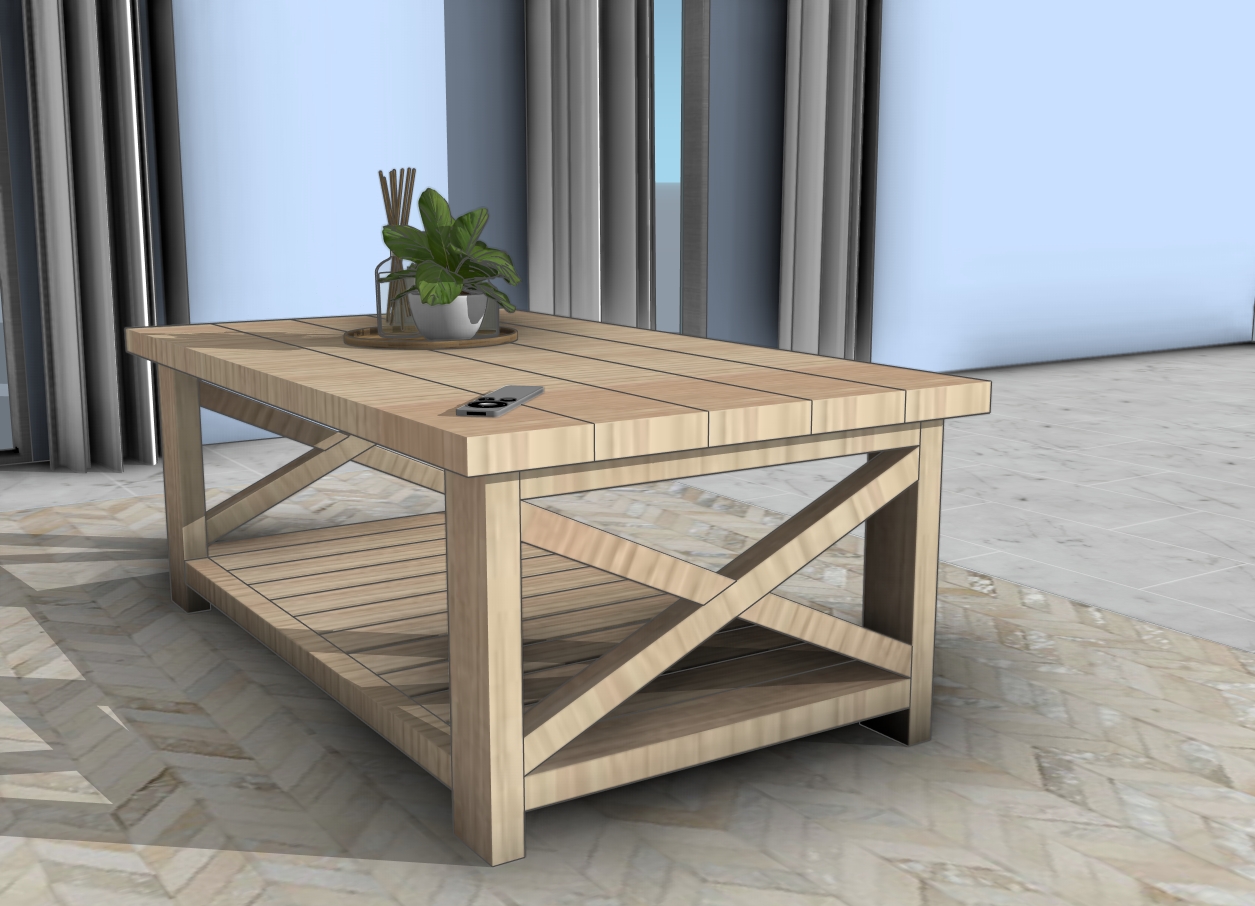 Wooden coffee table - free plans