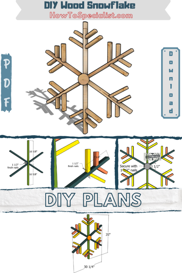 DIY Wooden snowflake plans | HowToSpecialist - How to Build, Step by ...