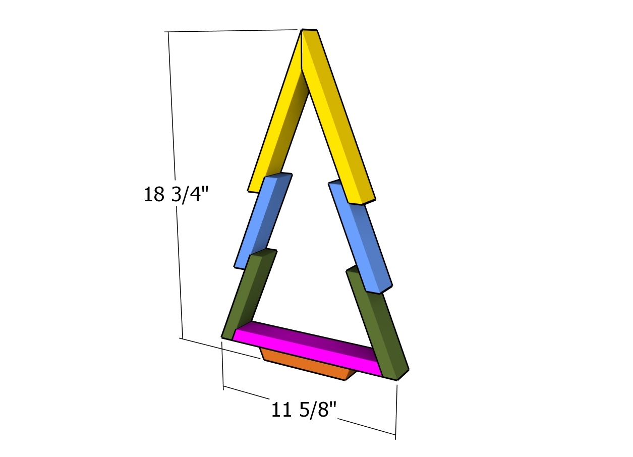 Wood Christmas tree plans - dimensions