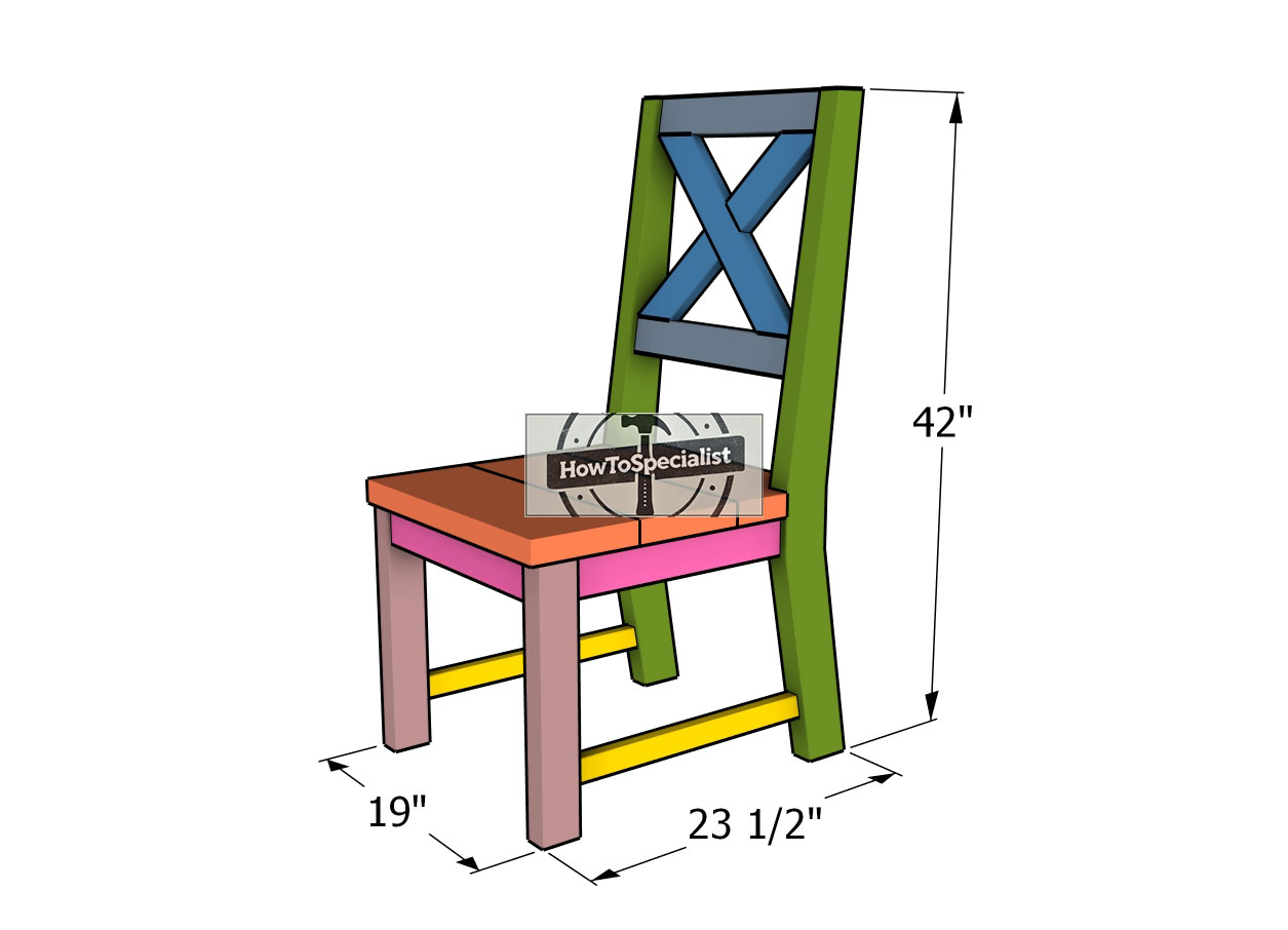 Wooden-chair---dimensions