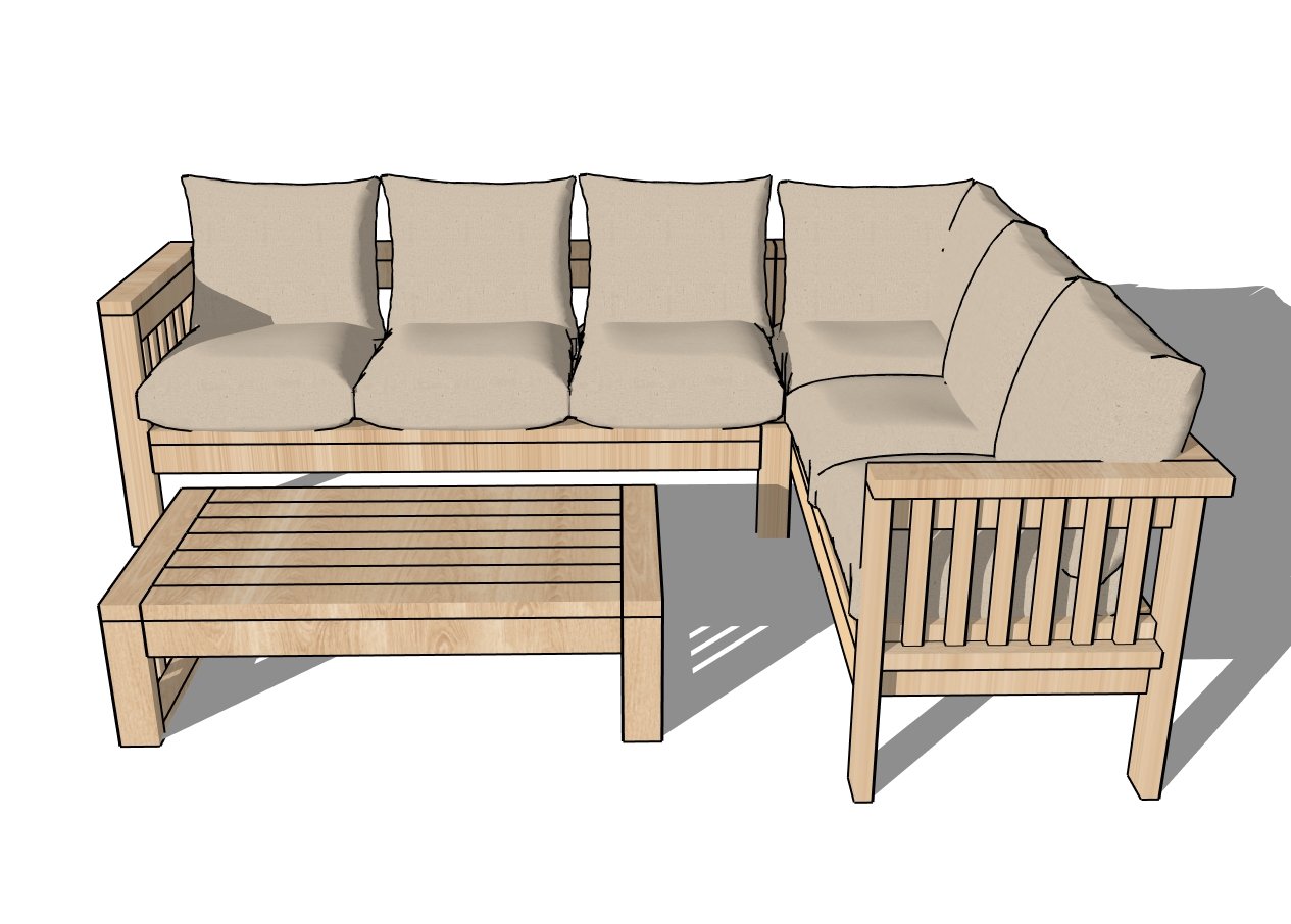 How to build an outdoor sectional