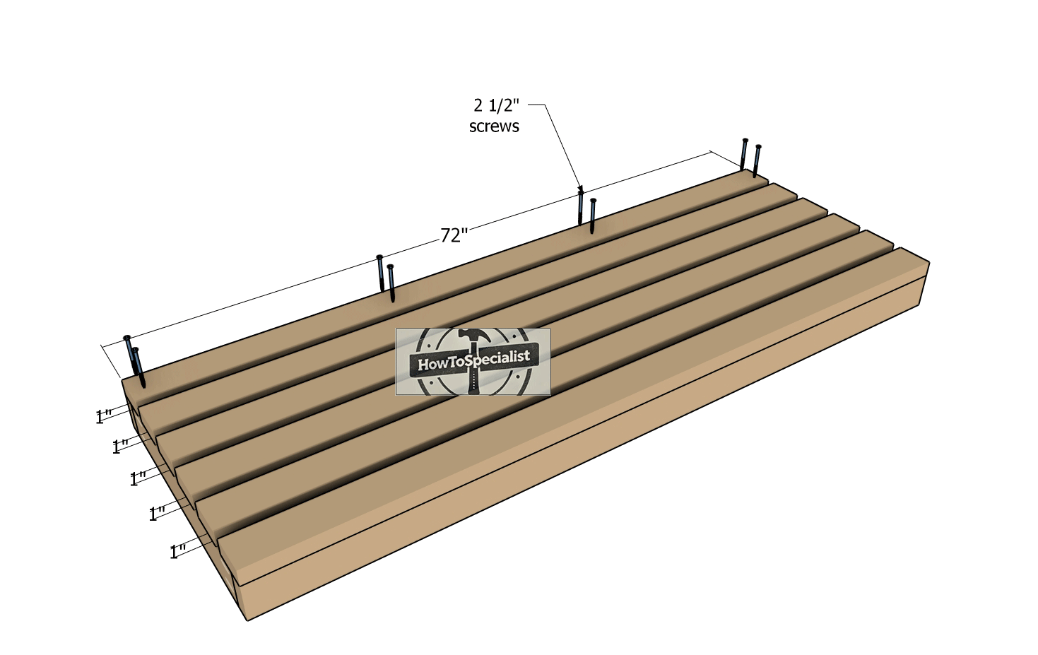 Seat-slats---section