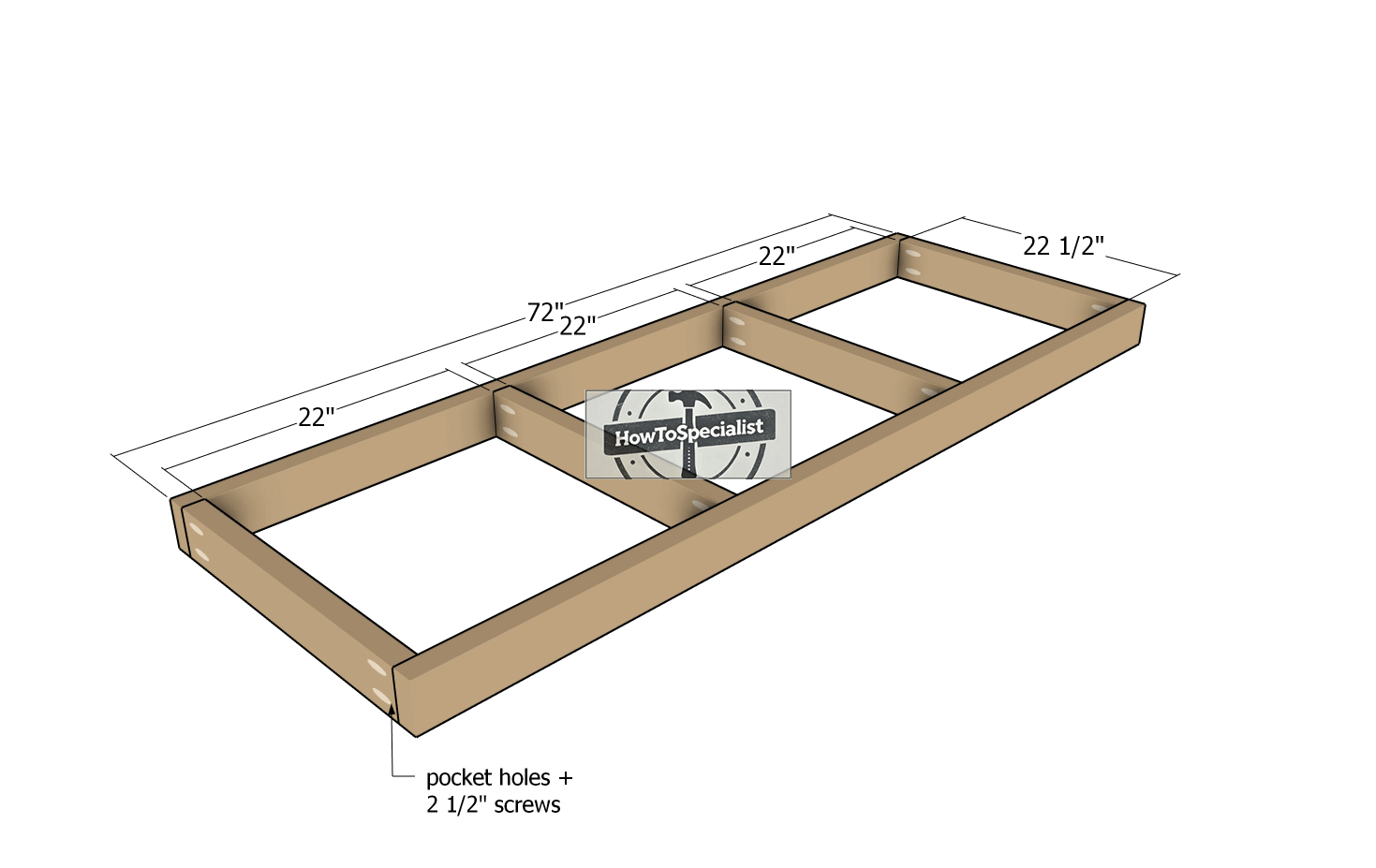 Sectional-seat-frame