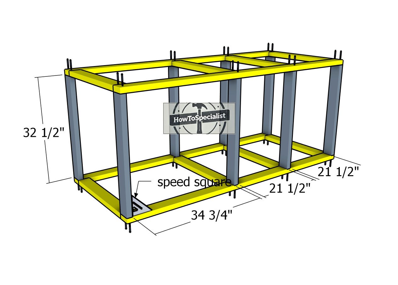 Assembling-the-frame-of-the-workbench