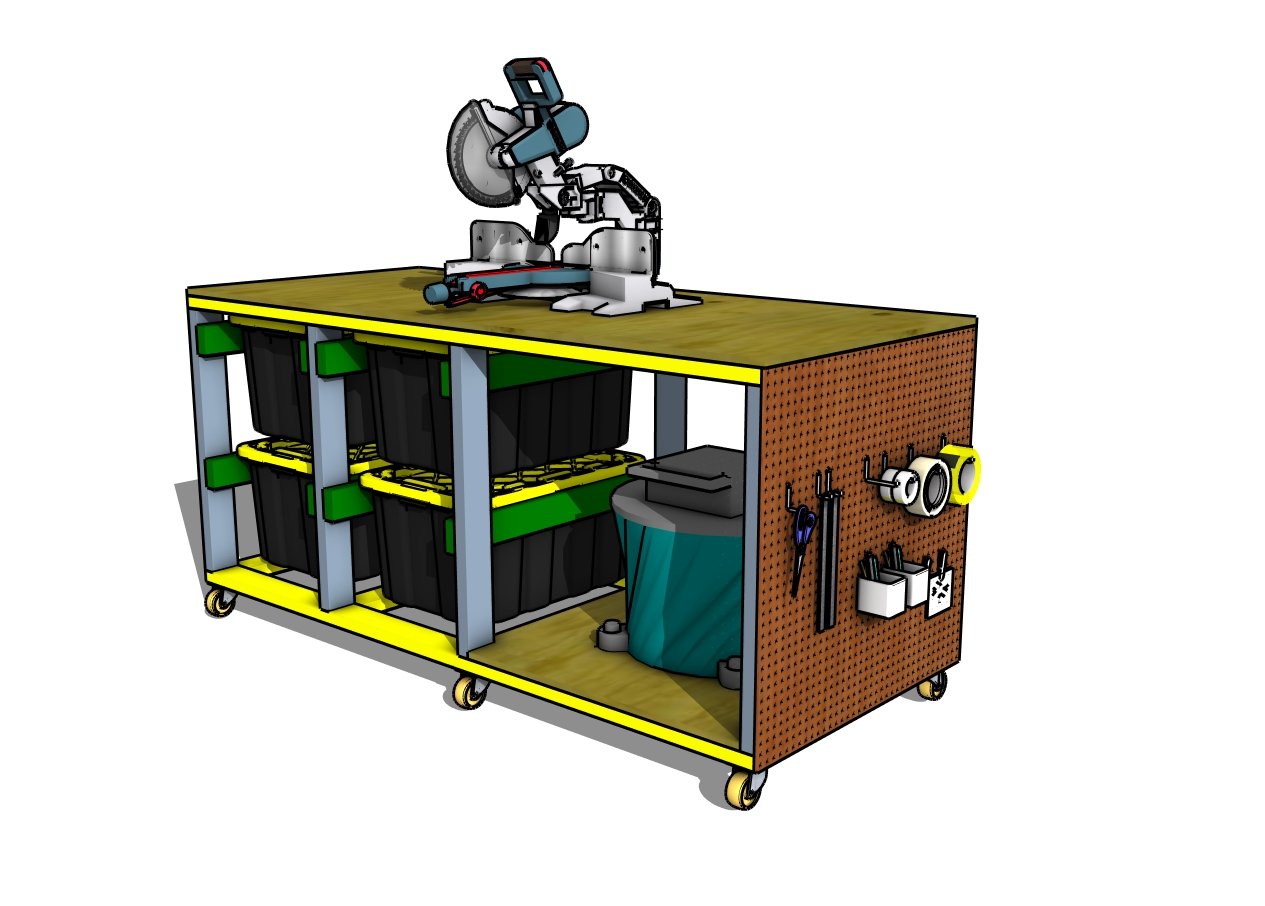 How to make a workbench with storage totes