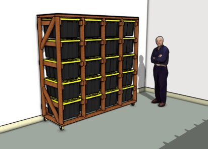 DIY 20 tote Rack