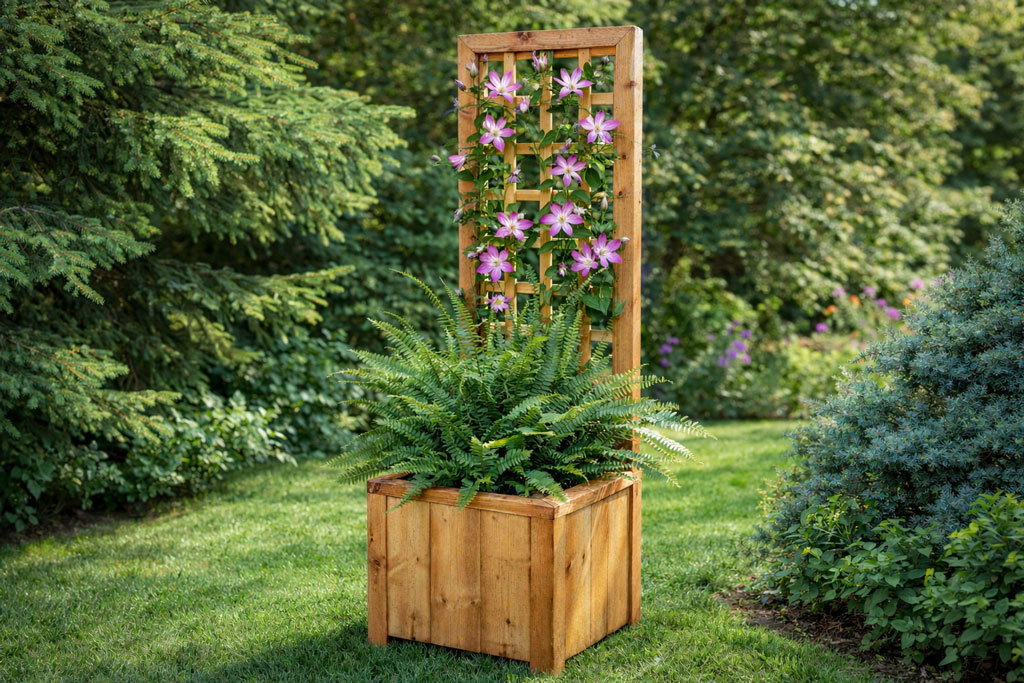 How to build a planter with trellis