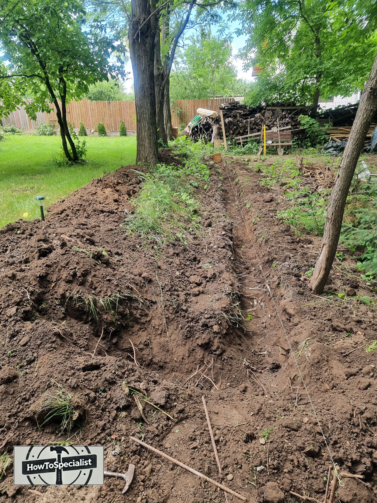 Laying-out-the-trench